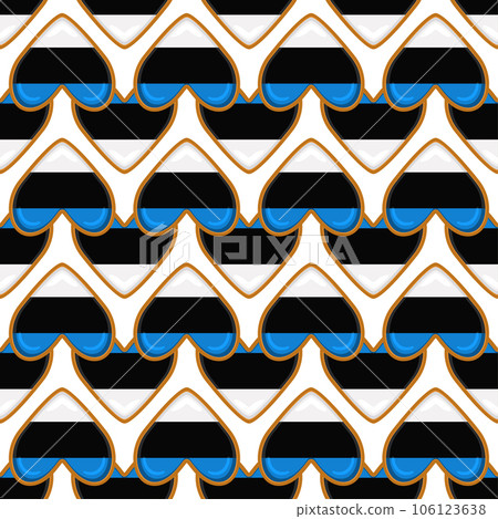 Pattern cookie with flag country Estonia in tasty biscuit 106123638