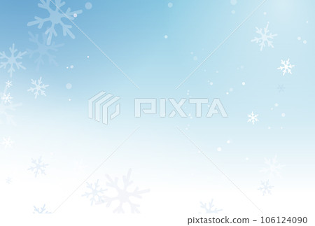 Blue winter background with fluttering snowflakes 106124090