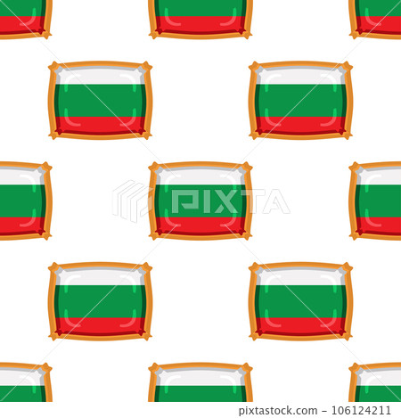 Pattern cookie with flag country Bulgaria in tasty biscuit Pattern cookie with flag country Bulgaria in tasty biscuit 106124211