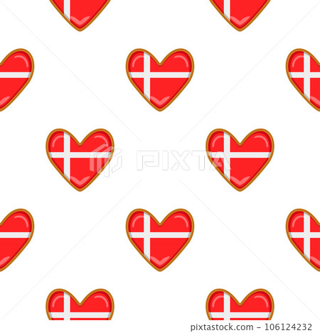Pattern cookie with flag country Denmark in tasty biscuit 106124232