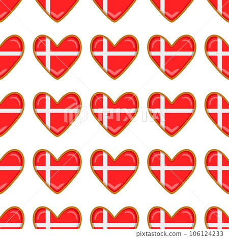 Pattern cookie with flag country Denmark in tasty biscuit 106124233
