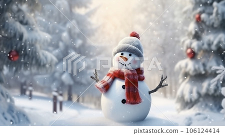 森林裡的雪人AI圖像 106124414