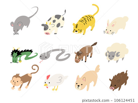 Cute zodiac illustration set Cute zodiac illustration set 106124451