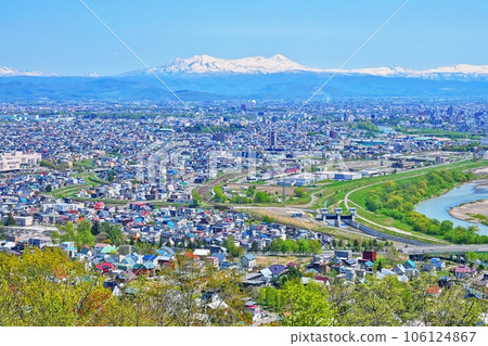 Panoramic view of Asahikawa city, Hokkaido Panoramic view of Asahikawa city, Hokkaido 106124867
