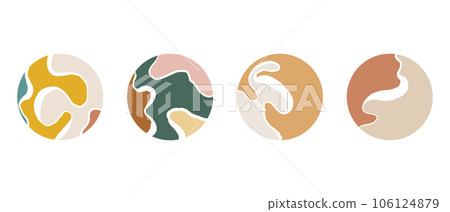 Abstract doodle shape elements. Circle shape vector illustration. 106124879