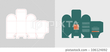 Cardboard box template. Cosmetic package box design. Vector illustration. 106124892