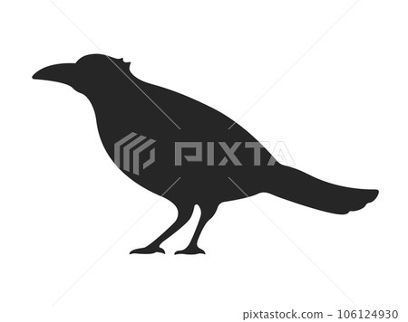 illustration of crow silhouette illustration of crow silhouette 106124930