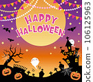 Halloween cute background material 106125963