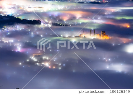 「埼玉縣」秩父的雲海夜景，夢幻般的景色 106126349