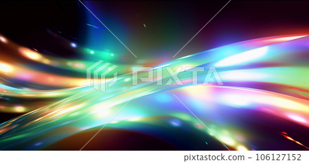 Rainbow lens flare effect Generative AI 106127152