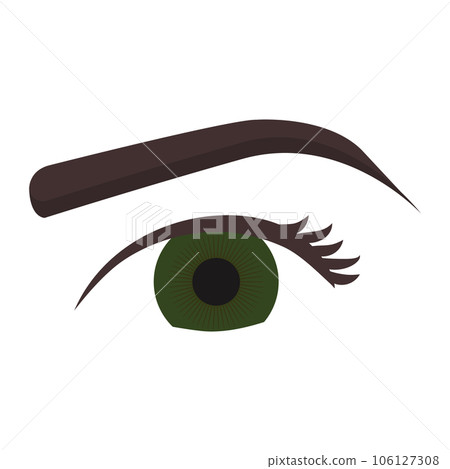 Healthy female eye icon for good vision concept 106127308