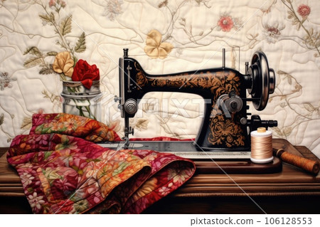 Sew Something On Sewing Machine Stock Photo 1107638093