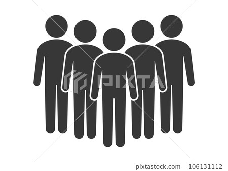 五站人圖標象形圖-組長形像素材 五站人圖標象形圖-組長形像素材 106131112