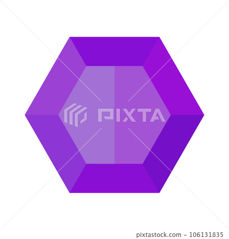 Purple gem icon. Jem. vector. - Stock Illustration [106131835] - PIXTA