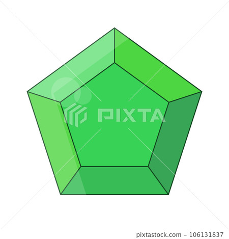 綠色寶石圖標。傑姆。向量。 106131837