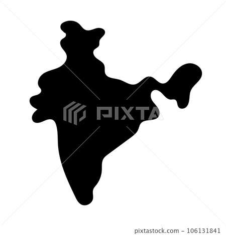 印度地圖輪廓圖標。向量。 106131841