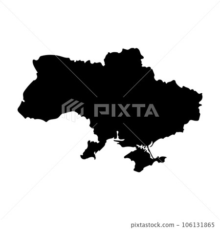 Ukraine map silhouette 106131865