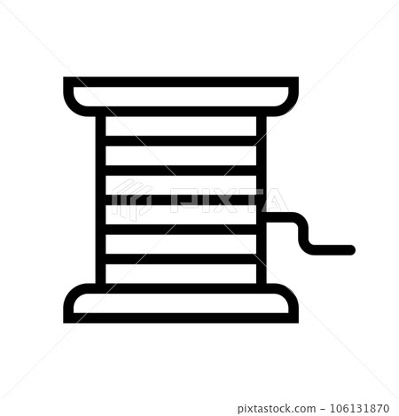 simple copper wire coil icon 106131870