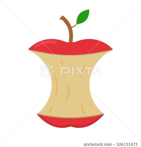 剩下的蘋果圖標。蘋果核。向量。 剩下的蘋果圖標。蘋果核。向量。 106131873