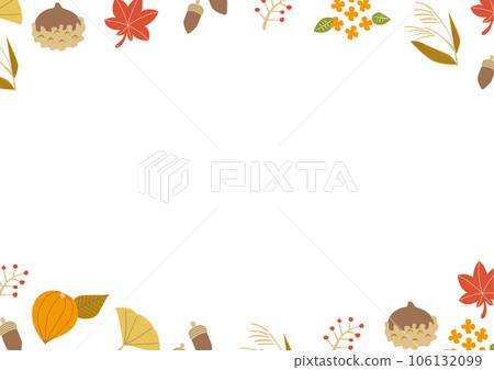 Cute autumn flower frame 01 Cute autumn flower frame 01 106132099