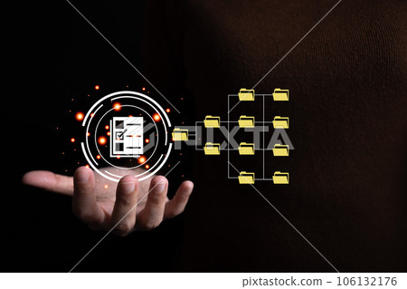 Document Management System DMS, Online document database management, Organization document Organized, automated processes to manage files, ERP enterprise efficient, business technology. Document Management System DMS, Online document database management, Organization document Organized, automated processes to manage files, ERP enterprise efficient, business technology. 106132176
