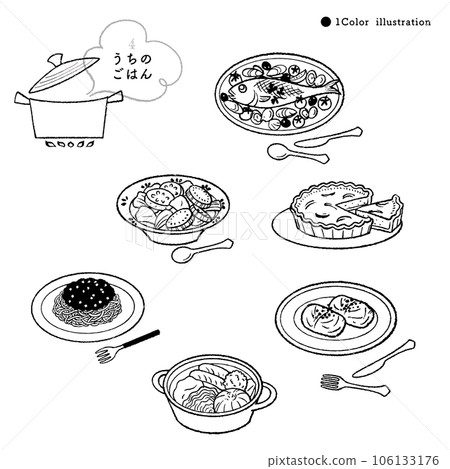 標準米手繪插畫-4/單色 106133176