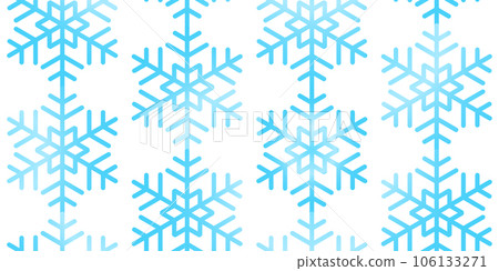 Winter seamless pattern with colorful gradient snowflakes on white background. Vector illustration for fabric, textile wallpaper, posters, gift wrapping paper. Christmas vector illustration 106133271