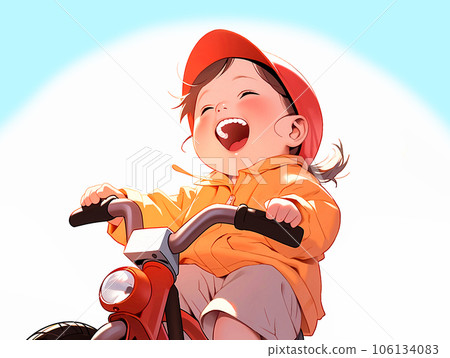 精力充沛的女孩騎三輪車 精力充沛的女孩騎三輪車 106134083