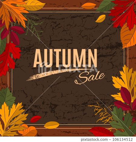 Autumn sale background with leaves 106134512