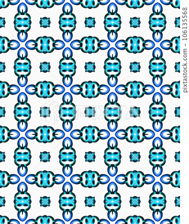 Seamless abstract ornament Geometric bright colored pattern with various elements backgrounds. 106135568