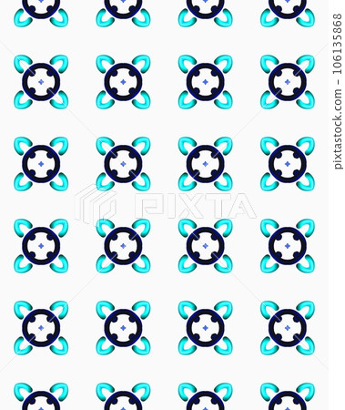 Seamless abstract ornament Geometric bright colored pattern with various elements backgrounds. 106135868