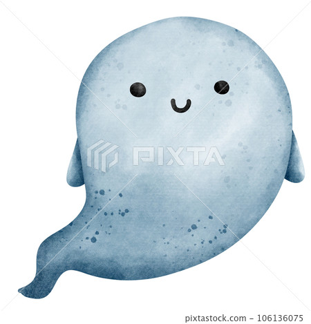 Isolated cute flying spooky Halloween ghost watercolor style in transparent background Isolated cute flying spooky Halloween ghost watercolor style in transparent background 106136075