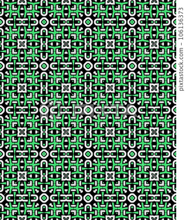 Ornate geometric Seamless pattern and abstract multicolored abstract design texture 106136373