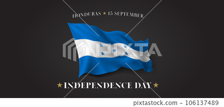 Honduras independence day vector banner, greeting card. Honduras independence day vector banner, greeting card. 106137489