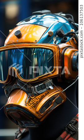 Welder mask close up 106137503