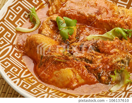Mauritian chicken curry 106137610