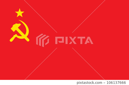 Flag of USSR. Vector drawing icon 106137666