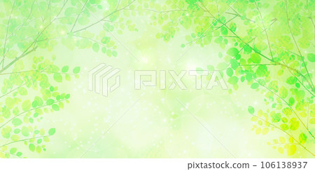 Fresh green, young leaves, environmental image background material Fresh green, young leaves, environmental image background material 106138937