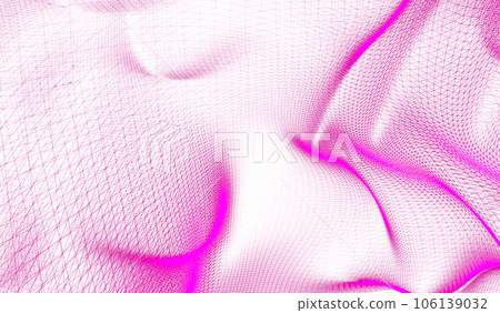 3D abstract digital technology pink light particles wave 106139032