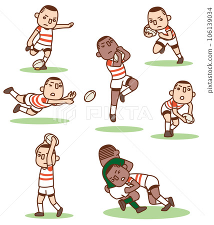 Rugby illustration collection Rugby illustration collection 106139034