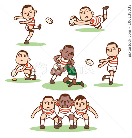 橄欖球插畫合集 106139035