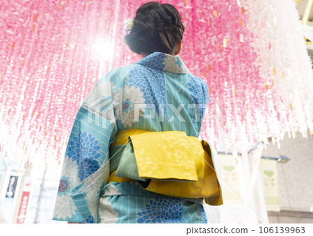 Sendai Tanabata 2023 A woman in a yukata Sendai Tanabata 2023 A woman in a yukata 106139963