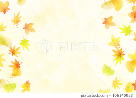 Background material _ watercolor _ autumn leaves Background material _ watercolor _ autumn leaves 106140058