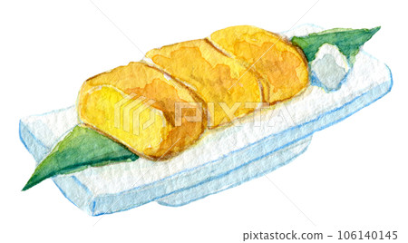 Watercolor illustration dashimaki egg 106140145