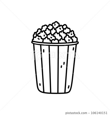 Popcorn bucket isolated on white Popcorn bucket isolated on white 106140151