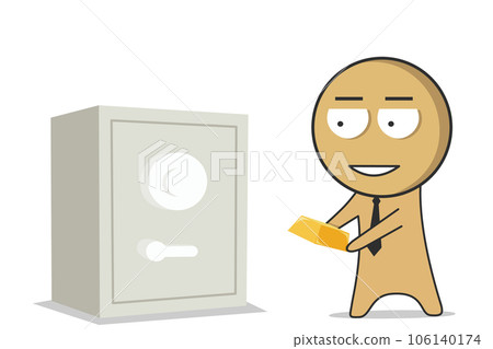 Rich man with a safe Rich man with a safe 106140174