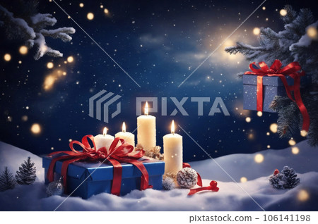 Christmas candle holy night "AI-generated image" 106141198