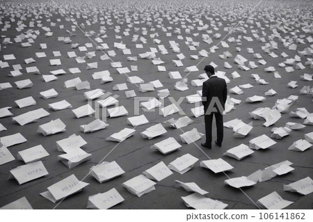 Businessman working long hours "AI-generated image" Businessman working long hours "AI-generated image" 106141862