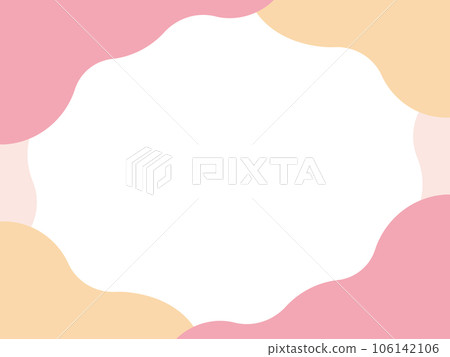 三種顏色的流體形狀重疊的抽象背景插圖（粉色） 106142106