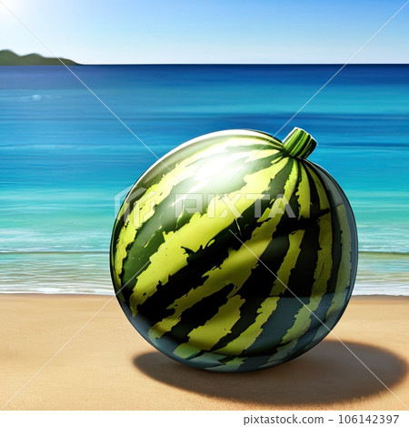 《AI圖像》沙灘上的西瓜 106142397